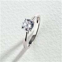 Revere Sterling Silver Cubic Zirconia Engagement Ring - N