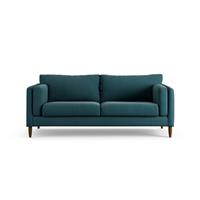 Habitat Newington Fabric 3 Seater Sofa - Teal - Dark Leg