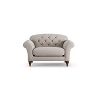 Habitat Brooker Fabric Cuddle Chair - Stone - Dark Leg