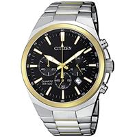 Citizen Men's Stainless Steel Black Dial Bracelet Watch