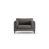 Habitat Newington Fabric Cuddle Chair - Charcoal - Dark Leg