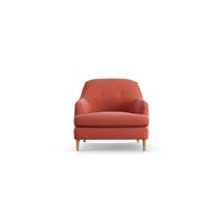 Habitat Frome Fabric Armchair - Papaya - Ash Leg