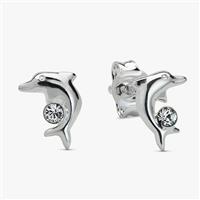 Revere Sterling Silver Dolphin Stud Earrings