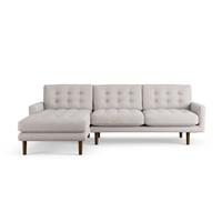 Habitat Fenner Left Hand Corner Sofa - Natural - Dark Leg