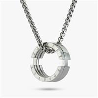 Revere Stainless Steel Interlocking Rings Pendant Necklace