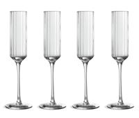 Habitat Wide Ribbed Set of 4 Champagne Flute