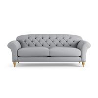 Habitat Brooker Fabric 4 Seater Sofa - Grey - Ash Leg