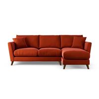 Habitat Lomond Right Hand Corner Sofa - Orange - Dark Leg