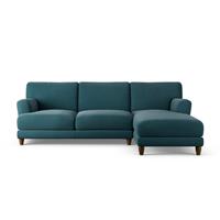 Habitat Askem Fabric Right Hand Corner Sofa - Teal -Dark Leg