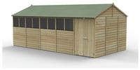 Forest Beckwood Shiplap 8 Windows Reverse Apex Shed 20x10ft