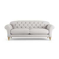 Habitat Brooker Fabric 4 Seater Sofa - Natural - Ash Leg