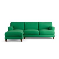 Habitat Askem Fabric Left Hand Corner Sofa - Emerald Green