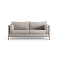 Habitat Newington Fabric 3 Seater Sofa - Stone - Ash Leg