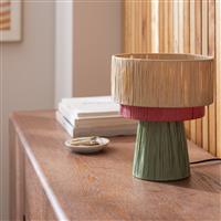 Habitat Salto Raffia 3 Tier Table Lamp - Multicoloured