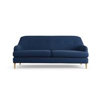 Habitat Frome Fabric 3 Seater Sofa - Navy - Ash Leg