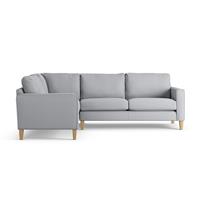 Habitat Flint Fabric Left Hand Corner Sofa - Grey - Ash Leg