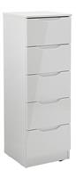 Legato 5 Drawer Tallboy - Grey Gloss