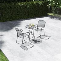 Pacific Carlo 2 Seater Metal Garden Bistro Set - Grey