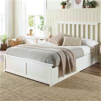 Aspire Atlantic Small Double End Lift Ottoman Bed - White