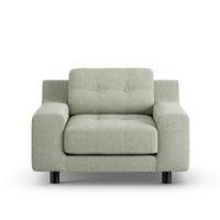 Habitat Hendricks Fabric Arm chair - Sage Green - Black Leg