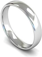 Wedfit 9ct White Gold 4mm Slight Court Wedding Band Ring - I