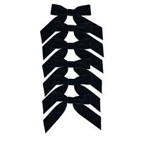 Argos Home Black Velvet Bows Halloween Decoration -Pack of 6