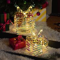 Argos Home Pack of 2 Christmas Acrylic Presents Decoration