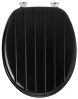 Argos Home Tongue and Groove Toilet Seat - Black