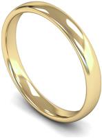 Wedfit 9ct Yellow Gold Slight Court Wedding Band Ring - N