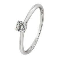 Revere 9ct White Gold Cubic Zirconia Engagement Ring - Q
