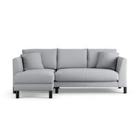 Habitat Aston Left Hand Corner Sofa - Grey - Black Leg