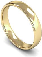 Wedfit 9ct Yellow Gold 4mm Slight Court Wedding Band Ring- P