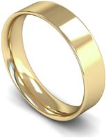 Wedfit 9ct Yellow Gold 5mm Flat Court Wedding Band Ring - P