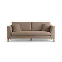 Habitat Aston Fabric 3 Seater Sofa - Biscuit - Ash Leg
