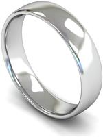 Wedfit 9ct White Gold 5mm Slight Court Wedding Band Ring - R