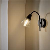 Argos Home Curico Glass Wall Light - Black