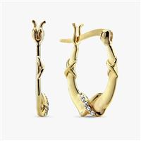 Revere Gold Plated Silver Infinity Creole Hoop Earrings