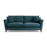 Habitat Lomond Fabric 4 Seater Sofa - Teal - Dark Leg