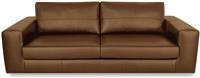 Habitat Daly Leather Wide Arm 4 Seater Sofa - Tan