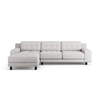 Habitat Hendricks Left Hand Corner Sofa - Natural- Black Leg