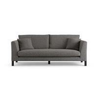 Habitat Aston Fabric 3 Seater Sofa - Charcoal - Black Leg