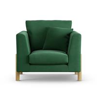 Habitat Aston Fabric Armchair - Green - Ash Leg