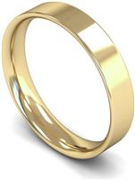 Wedfit 9ct Yellow Gold 4mm Flat Court Wedding Band Ring - X
