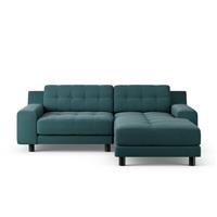 Habitat Hendricks Right Hand Corner Sofa - Teal - Black Leg