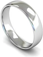 Wedfit 9ct White Gold 5mm Slight Court Wedding Band Ring - Z