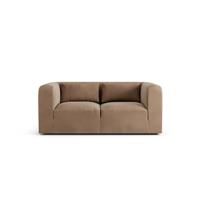 Habitat Lars Velvet 2 Seater Sofa - Latte - Ash Leg