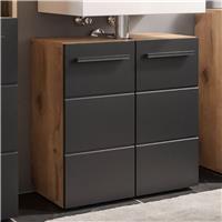 Julian Bowen Vista Under Sink Unit - Black & Oak