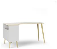 Tvilum Oslo 2 Drawer Office Desk - White & Oak