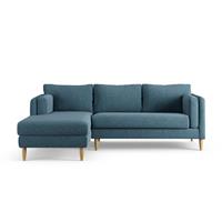 Habitat Newington Left Hand Corner Sofa - Blue - Ash Leg