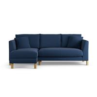 Habitat Aston Left Hand Corner Sofa - Navy Blue - Ash Leg
